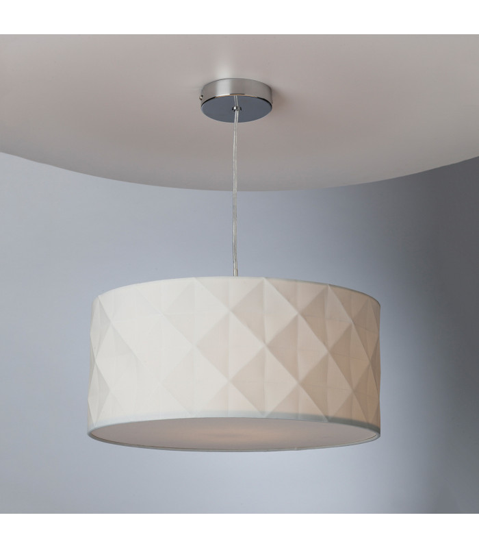 Cylindrical Easy Fit Pendant White