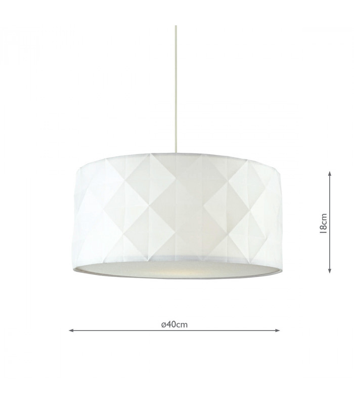 Cylindrical Easy Fit Pendant White