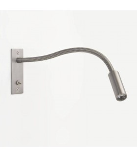 LED 1 Light Indoor Wall Reading Switched Light Matt Nickel - 1