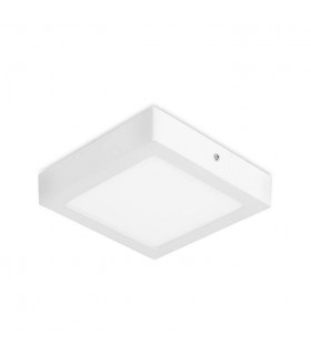 Integrated LED Square Surface Mounted Downlight Matt White - Warm White - 1