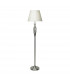 Floor Lamp Satin Chrome with Cream Round Tapered Shade