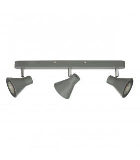 Straight Bar Spotlight Matt Grey, 3x GU10