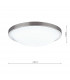 Simple Round Acrylic Flush Ceiling Light IP44 Satin Chrome