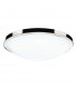 Simple Round Acrylic Flush Ceiling Light IP44 Polished Chrome