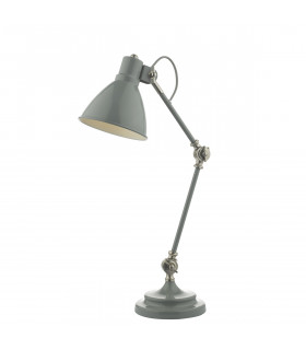 Task Task Lamp Grey & Satin Nickel