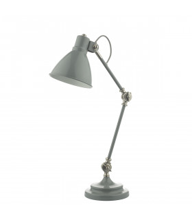 Task Task Lamp Grey & Satin Nickel