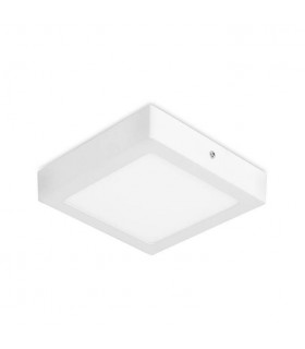 Integrated LED Square Surface Mounted Downlight Matt White - Cool White - 1