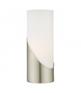 Cylindrical Touch Table Lamp Satin Nickel