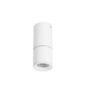 Integrated LED 1 Light Round Surface Mounted Downlight Matt White - Warm White - 1