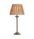 Table Lamp Antique Brass complete with Round Tapered Shade