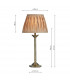 Table Lamp Antique Brass complete with Round Tapered Shade