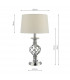 Touch Table Lamp Polished Chrome Twist Cage Base Complete With Ivory Round Tapered Shade