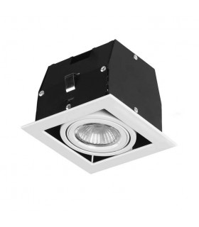 1 Light Recessed Downlight Matt White - 1