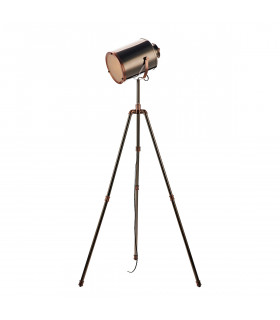 Tripod Task Floor Lamp Antique Silver And Copper