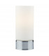 Cylindrical Touch Table Lamp Polished Chrome complete with Glass Shade