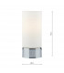 Cylindrical Touch Table Lamp Polished Chrome complete with Glass Shade