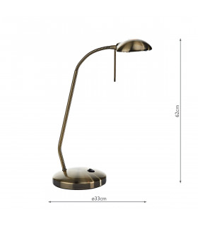 Task Table Lamp Antique Brass