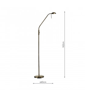 Reading Floor Task Lamp Antique Brass