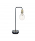 Table Lamp Black & Antique Brass