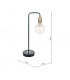 Table Lamp Black & Antique Brass