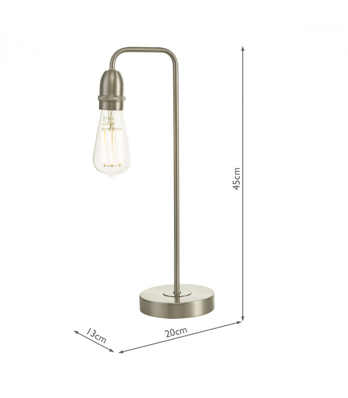 Table Lamp Satin Chrome
