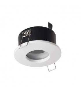 1 Light Recessed Downlight Matt White IP54 - 1