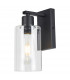 Wall Light Matt Black Glass