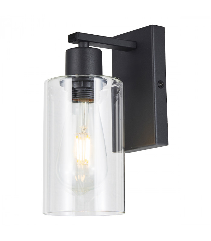 Wall Light Matt Black Glass
