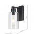 Wall Light Matt Black Glass
