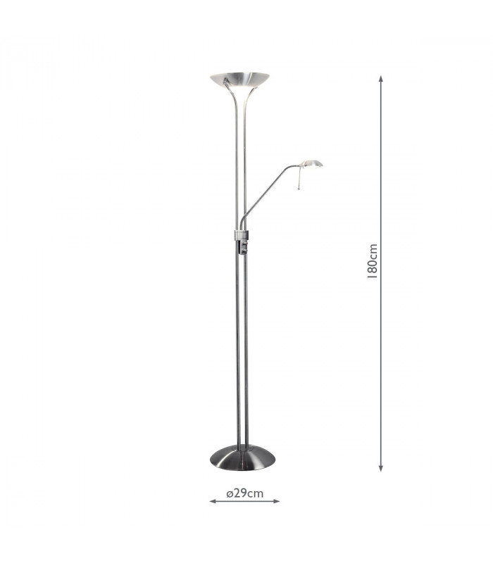 Floor Lamp Satin Chrome