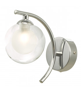 Wall Light Polished Brass With Clear, Opal Glass