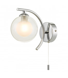 Wall Light Polished Brass With Clear, Opal Glass