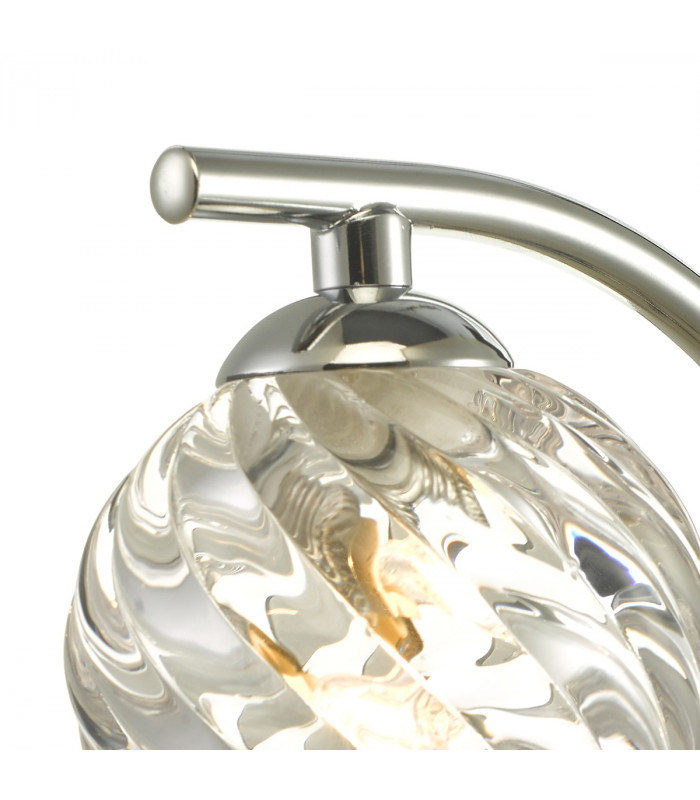 Wall Light Polished Chrome With Twisted Open Glass