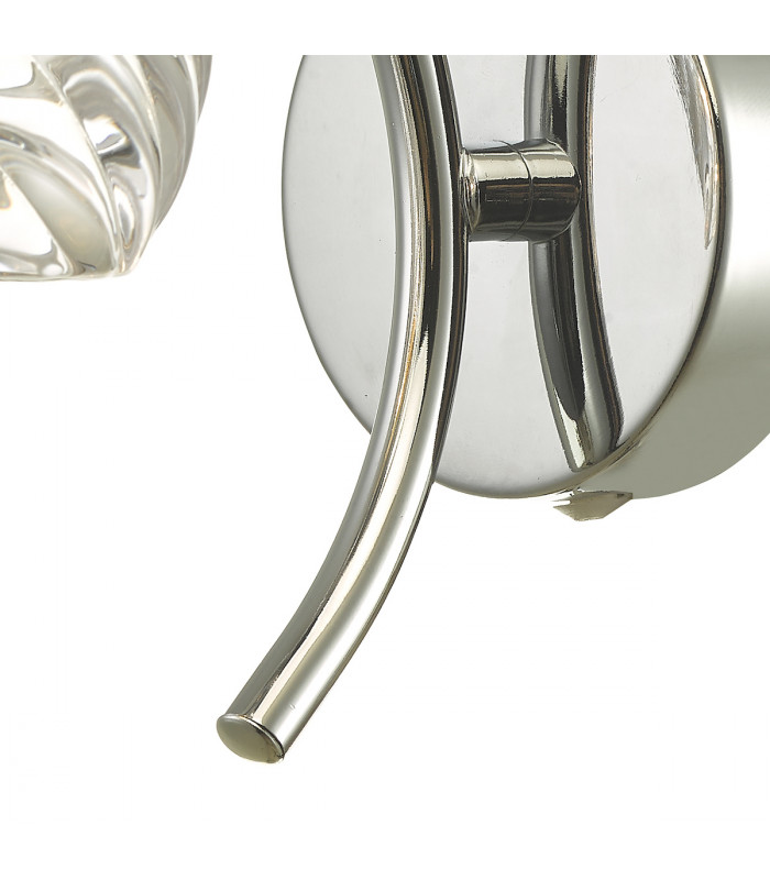 Wall Light Polished Chrome With Twisted Open Glass
