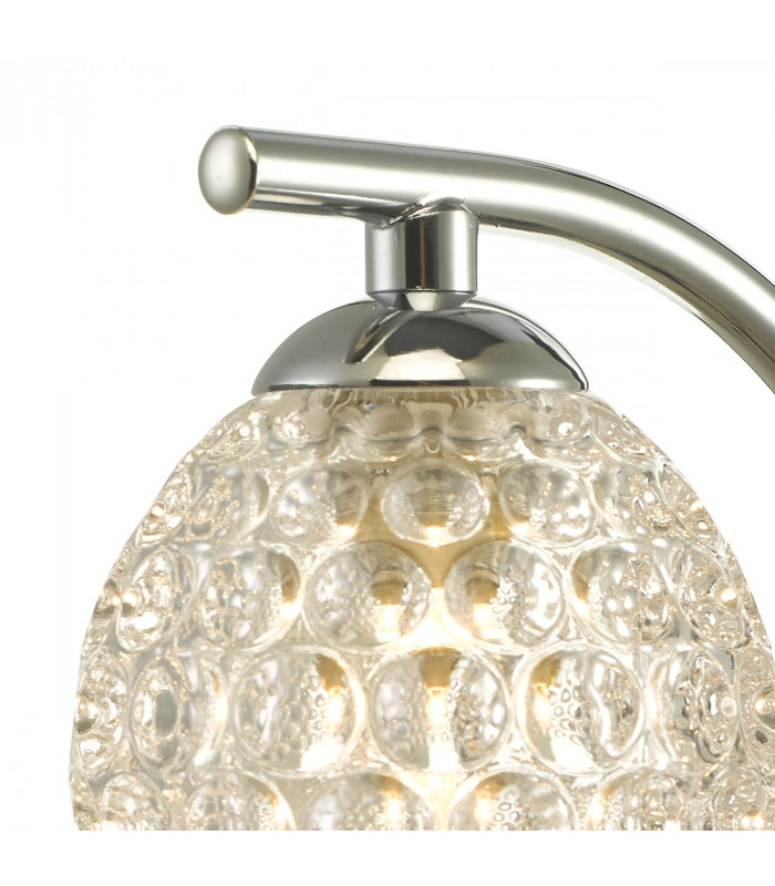 Wall Light Polished Chrome With Dimpled Glass