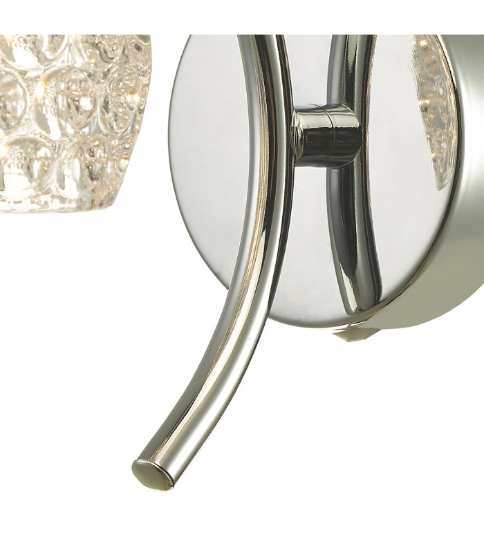 Wall Light Polished Chrome With Dimpled Glass