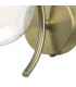 Wall Light Antique Brass With Clear, Opal Glass