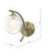 Wall Light Antique Brass With Clear, Opal Glass