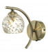Wall Light Antique Brass With Twisted Open Glass