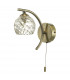 Wall Light Antique Brass With Twisted Open Glass