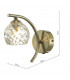 Wall Light Antique Brass With Twisted Open Glass