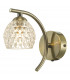Wall Light Antique Brass With Dimpled Glass