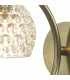 Wall Light Antique Brass With Dimpled Glass