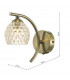 Wall Light Antique Brass With Dimpled Glass