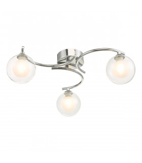 Semi Flush Ceiling Light Light Polished Chrome With Clear, Opal Glass, 3x G9