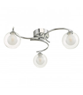 Semi Flush Ceiling Light Light Polished Chrome With Clear, Opal Glass, 3x G9