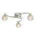 Semi Flush Ceiling Light Light Polished Chrome With Twisted Open Glass, 3x G9