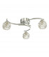 Semi Flush Ceiling Light Light Polished Chrome With Twisted Open Glass, 3x G9