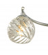 Semi Flush Ceiling Light Light Polished Chrome With Twisted Open Glass, 3x G9