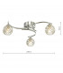Semi Flush Ceiling Light Light Polished Chrome With Twisted Open Glass, 3x G9